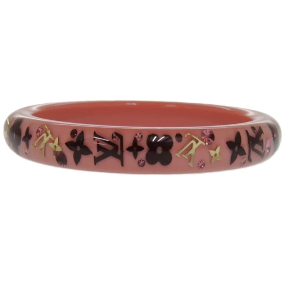 Full Incl Louis Vuitton Swarovski Crystal Monogram Resin Bangle! - Picture 14 of 14